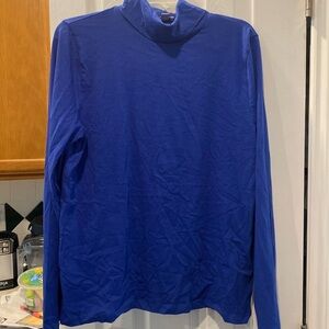 J CREW blue turtleneck cotton size large